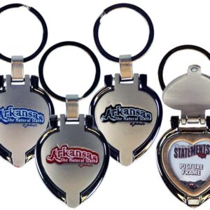 ARKANSAS KEYCHAIN METAL HEART LOCKET