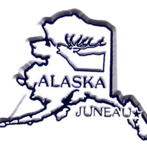 ALASKA MAGNET 2D 50 STATE WHITE