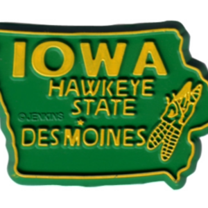 IOWA MAGNET 2D 50 STATE GREEN