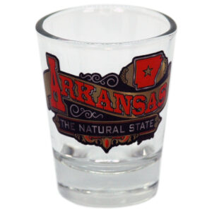 ARKANSAS SHOTGLASS FROSTED BANNER