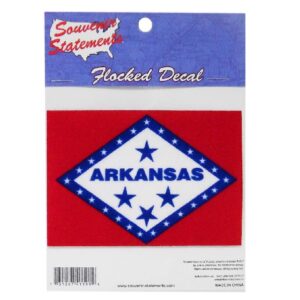 ARKANSAS STICKER DECAL FLOCKED FLAG