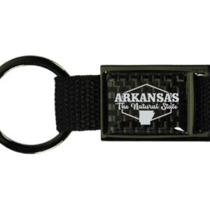 ARKANSAS KEYCHAIN CARBON FIBER RECTANGLE
