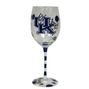 KENTUCKY WILDCATS DRINKWARE WINE GLASS