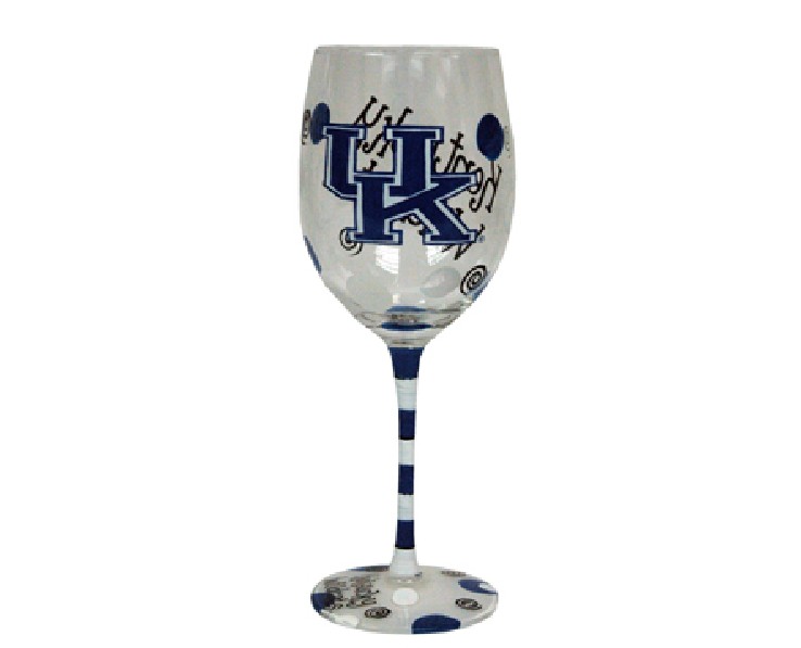KENTUCKY WILDCATS DRINKWARE WINE GLASS