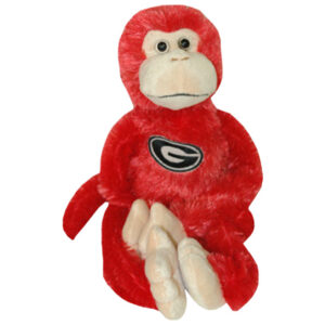 GEORGIA BULLDOGS PLUSH MONKEY MOVEABLE LEGS RED