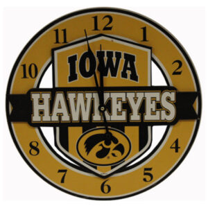 IOWA HAWKEYES CLOCK SHIELD OVERLAY