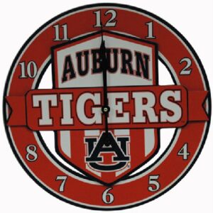 AUBURN TIGERS CLOCK SHIELD OVERLAY