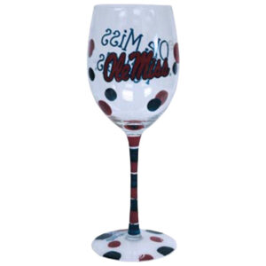 OLE MISS REBELS DRINKWARE WINE GLASS