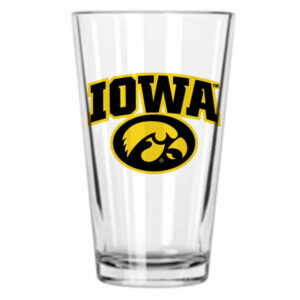 IOWA HAWKEYES PINT GLASS LOGO