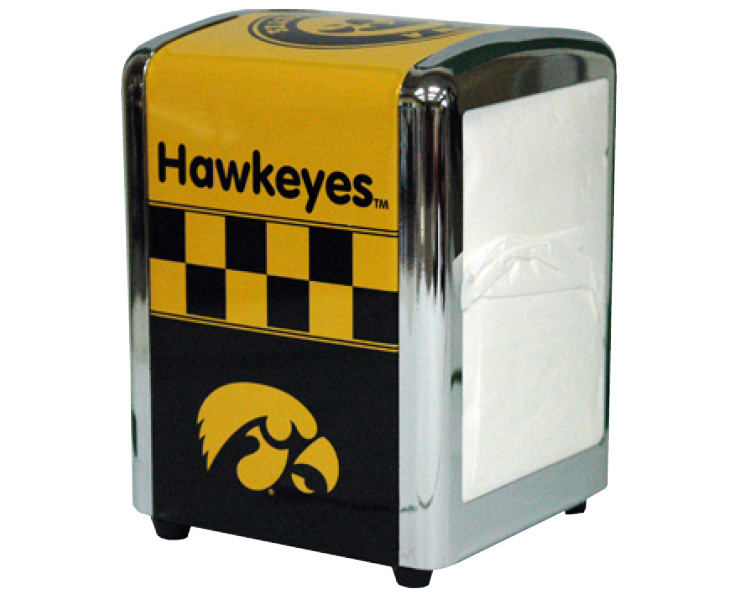 IOWA HAWKEYES HOUSEWARE NAPKIN HOLDER