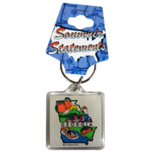 GEORGIA KEYCHAIN LUCITE STATE MONTAGE