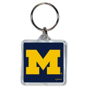 MICHIGAN WOLVERINES KEYCHAIN LUCITE LOGO