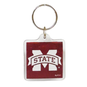 MISSISSIPPI STATE BULLDOGS KEYCHAIN LUCITE LOGO