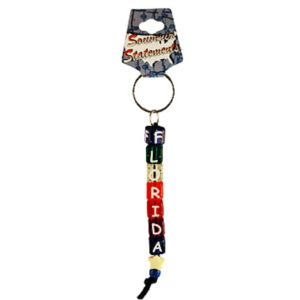 FLORIDA KEYCHAIN BEADED