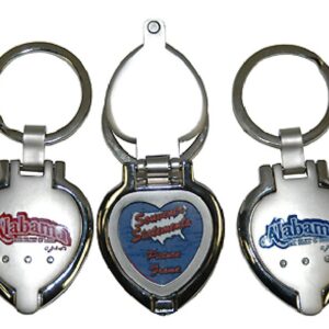 ALABAMA KEYCHAIN METAL HEART LOCKET