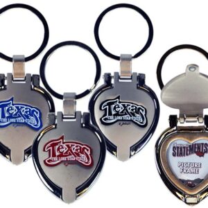TEXAS KEYCHAIN METAL HEART LOCKET