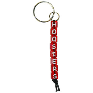INDIANA HOOSIERS KEYCHAIN BEADED SMALL