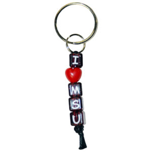 MISSISSIPPI STATE BULLDOGS KEYCHAIN BEADED SMALL