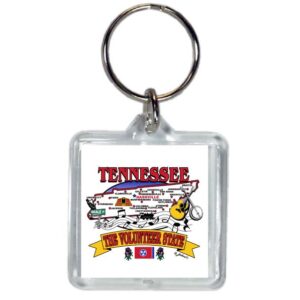 TENNESSEE KEYCHAIN LUCITE STATE MAP