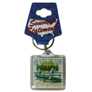 CALIFORNIA KEYCHAIN LUCITE GO WITH THE FLOW