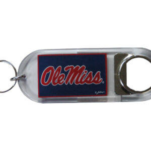 OLE MISS REBELS KEYCHAIN LUCITE BTL OPENER