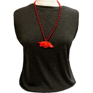 ARKANSAS RAZORBACKS JEWELRY NECKLACE BEADED