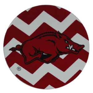 ARKANSAS RAZORBACKS BUTTON 4 INCH FABRIC