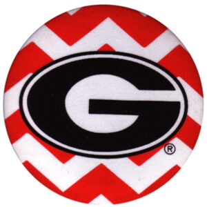 GEORGIA BULLDOGS BUTTON 4 INCH FABRIC