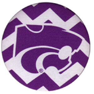 KANSAS STATE WILDCATS BUTTON 4 INCH FABRIC