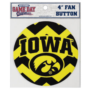 IOWA HAWKEYES BUTTON 4 INCH FABRIC