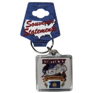 KENTUCKY KEYCHAIN LUCITE STATE MAP