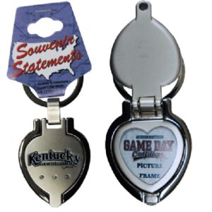 KENTUCKY KEYCHAIN METAL HEART LOCKET