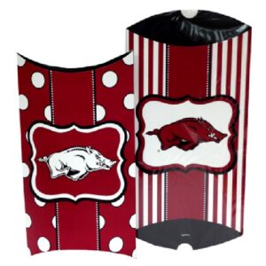 ARKANSAS RAZORBACKS GIFT BOX PILLOW