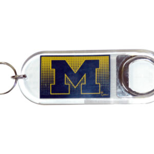 MICHIGAN WOLVERINES KEYCHAIN LUCITE BTL OPENER