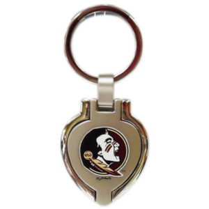 FLORIDA STATE SEMINOLES KEYCHAIN METAL HEART LOCKET