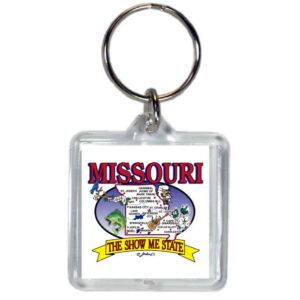 MISSOURI KEYCHAIN LUCITE STATE MAP