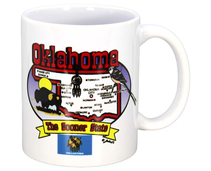 OKLAHOMA MUG STATE MAP