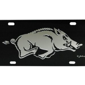 ARKANSAS RAZORBACKS CAR TAG MIRRORED-SIL RH