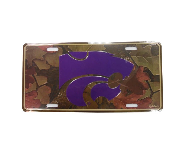 KANSAS STATE WILDCATS CAR TAG CAMO