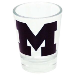 MICHIGAN WOLVERINES SHOTGLASS LOGO
