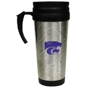 KANSAS STATE WILDCATS MUG TRAVEL DIAMOND PLATE