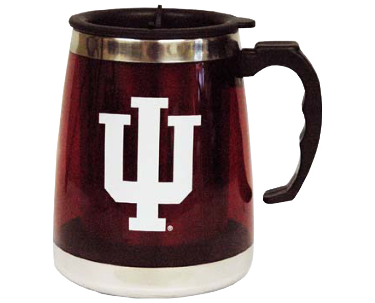 INDIANA HOOSIERS MUG STAINLESS STEEL/ACRYLIC BIG BOY