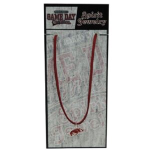 ARKANSAS RAZORBACKS JEWELRY SUEDE NECKLACE