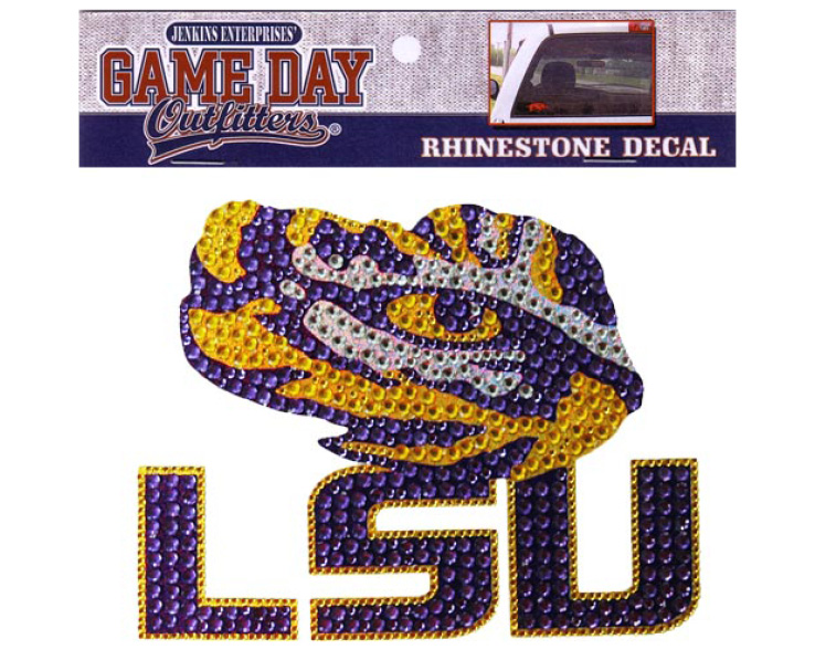 LSU TIGERS STICKER WINDOW DECAL RHINESTONE