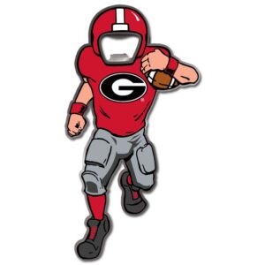 GEORGIA BULLDOGS BOTTLE OPENER MAGNET METAL PLAYER