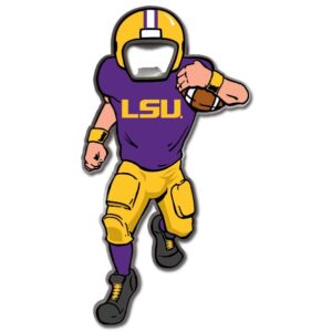 LSU TIGERS BOTTLE OPENER MAGNET METAL PLAYER