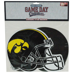 IOWA HAWKEYES CAR MAGNET LARGE HELMET