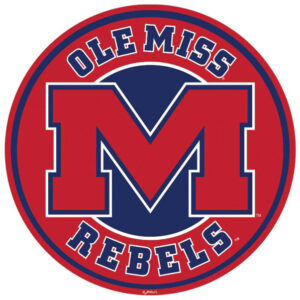 OLE MISS REBELS CAR MAGNET CIRCLE LARGE