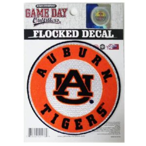 AUBURN TIGERS STICKER DECAL FLOCKED