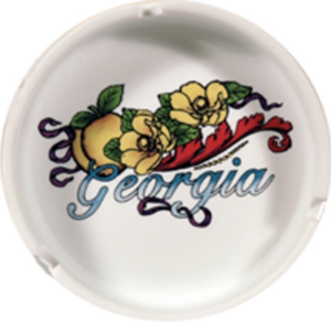 GEORGIA ASHTRAY PEACH BISQUE